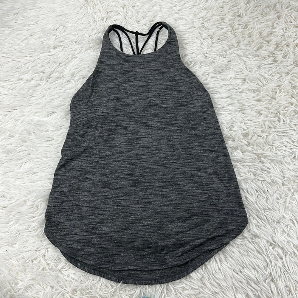 Lululemon Raise The Barre Tank Heathered Black
